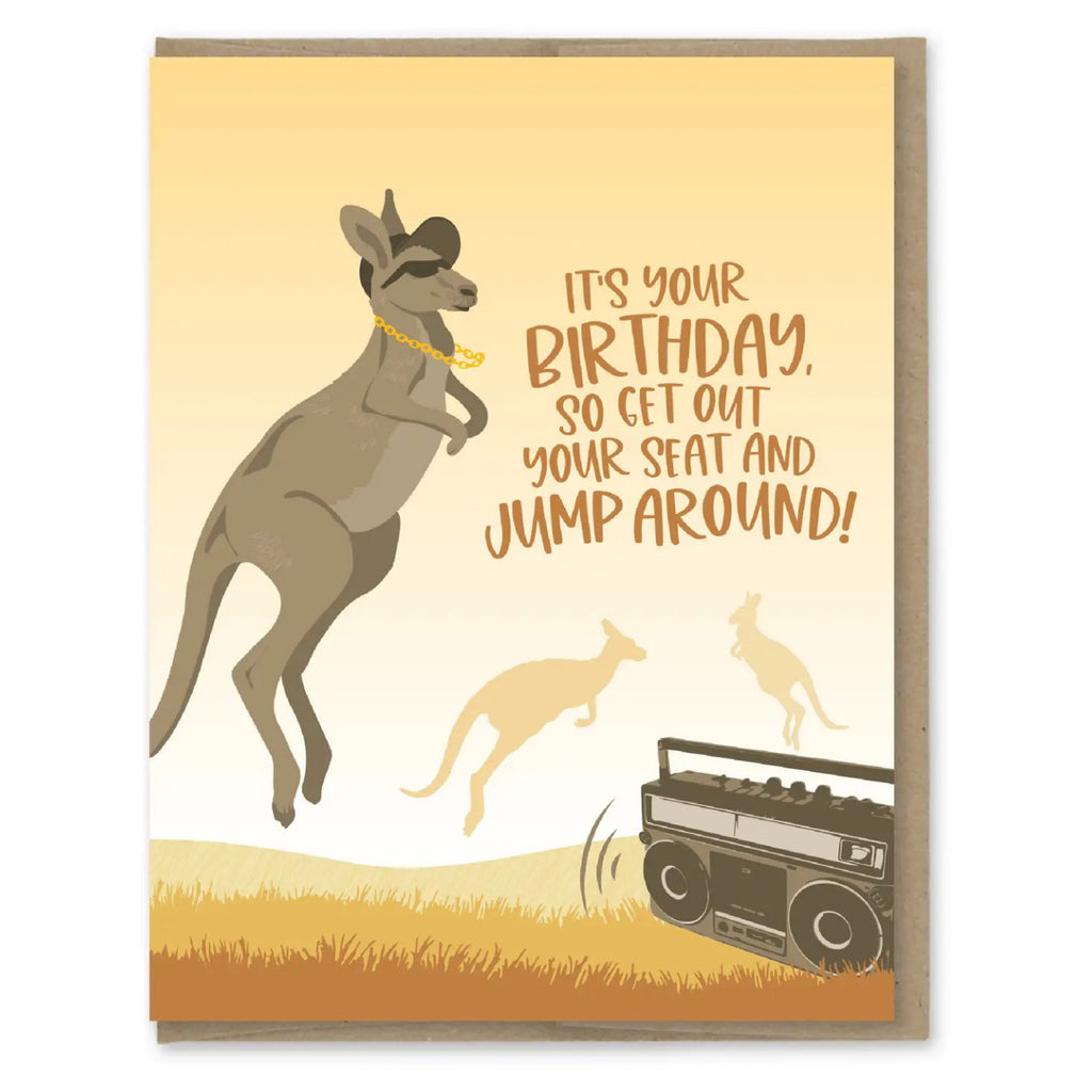 Jump Around Birthday Card.