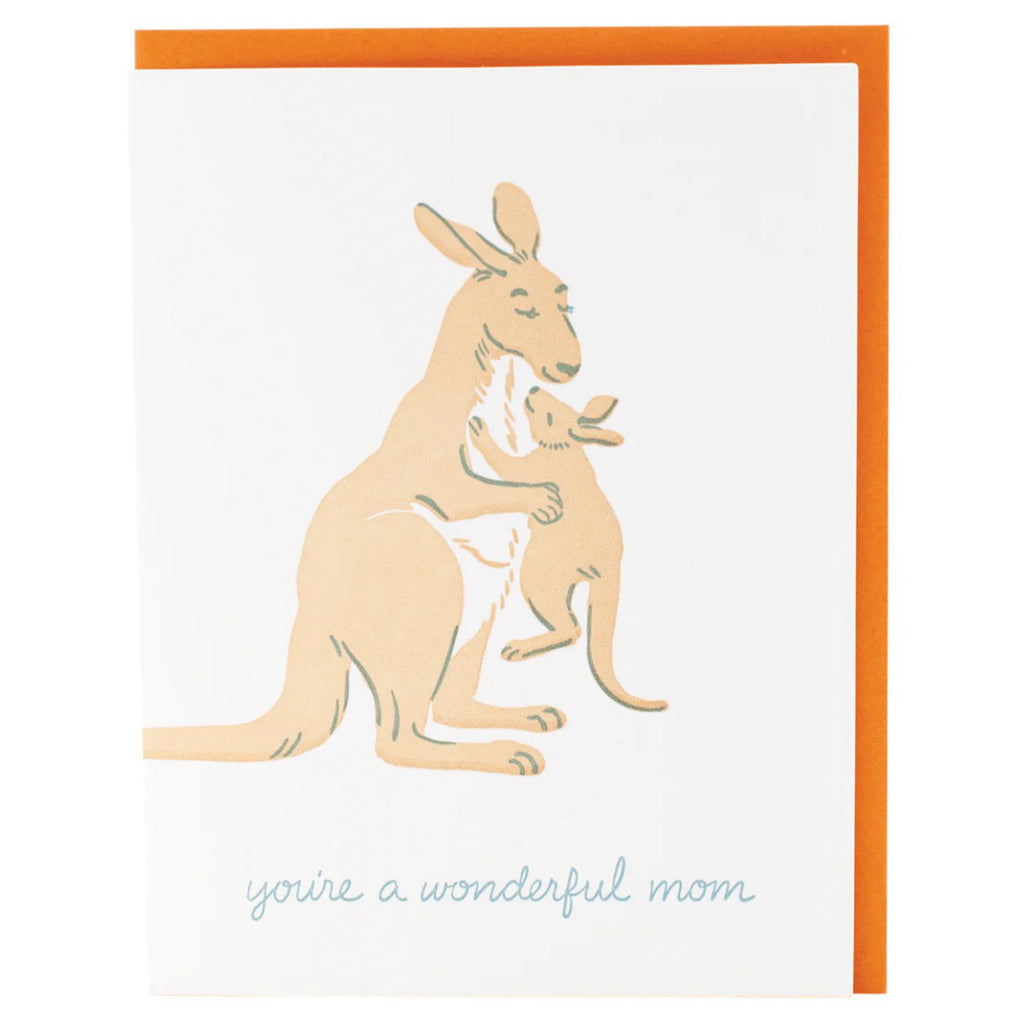 Kangaroo & Joey Wonderful Mom Card.