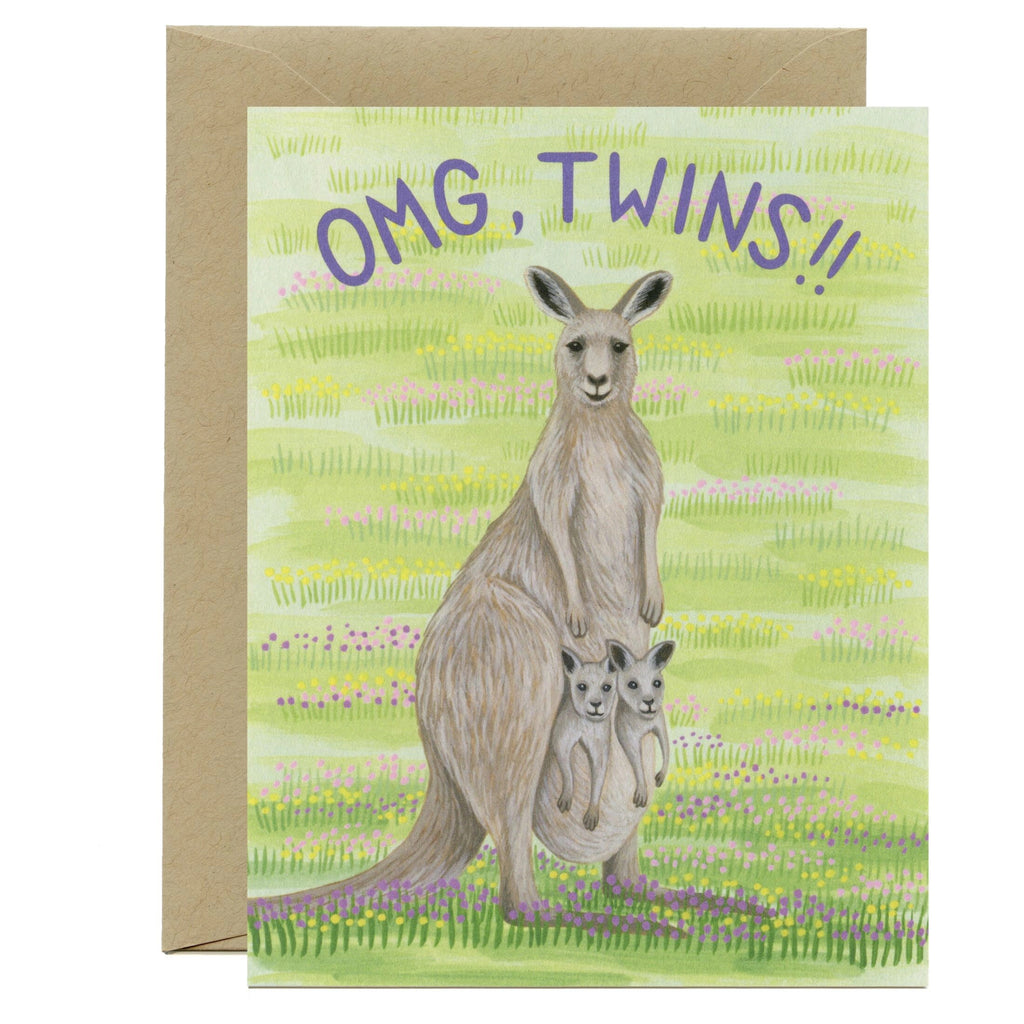 Kangaroo OMG Twins Card