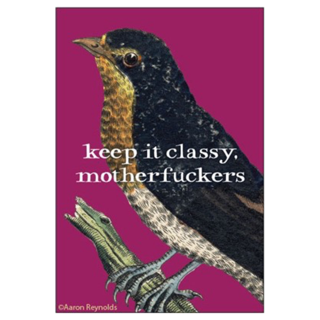 Keep It Classy Bird Magnet.