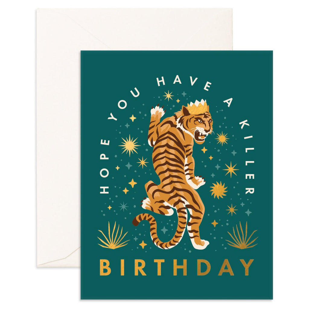 Killer Birthday Tiger Card