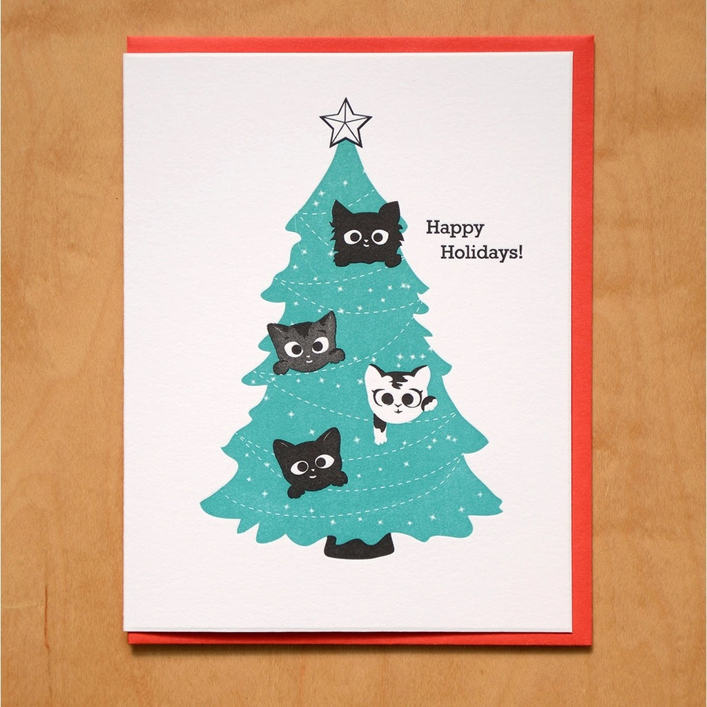 Kittens In Christmas Tree Holiday Boxed Cards