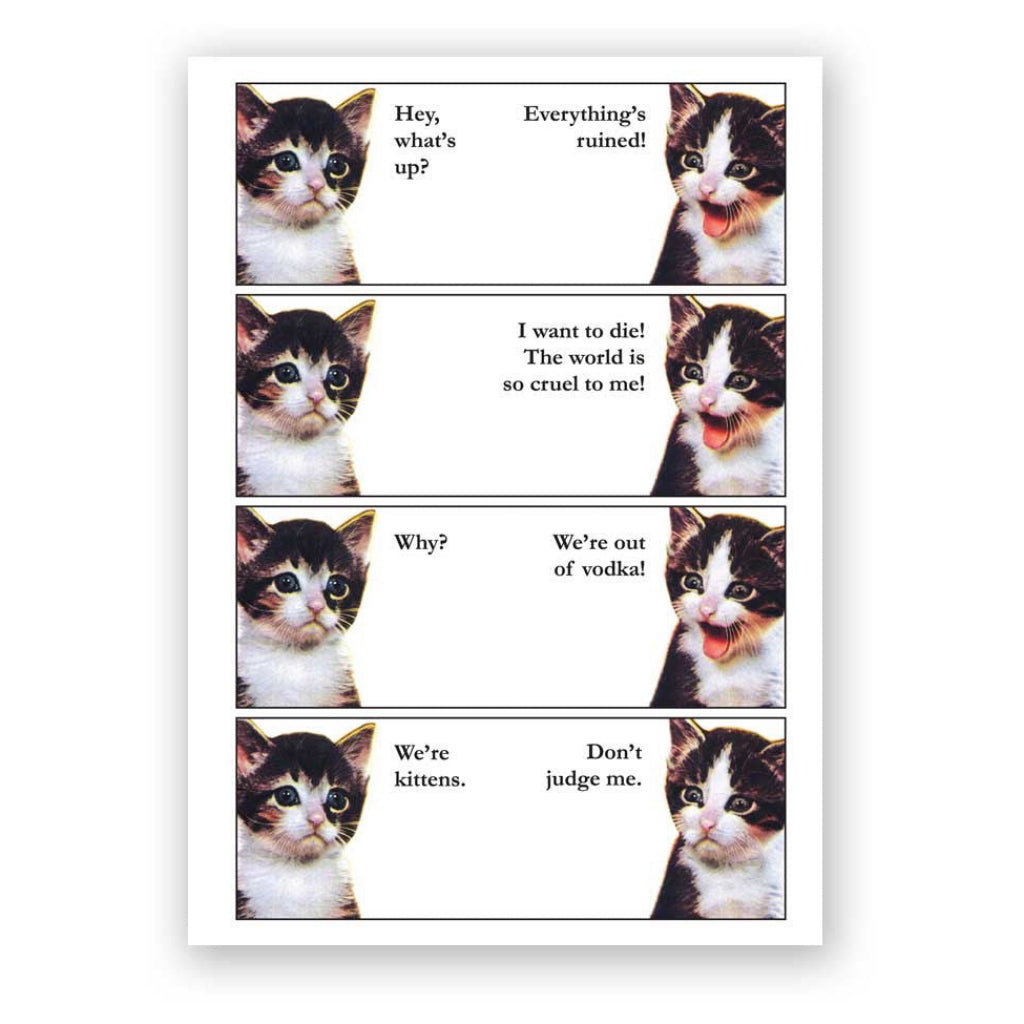 Kittens Out of Vodka Card
