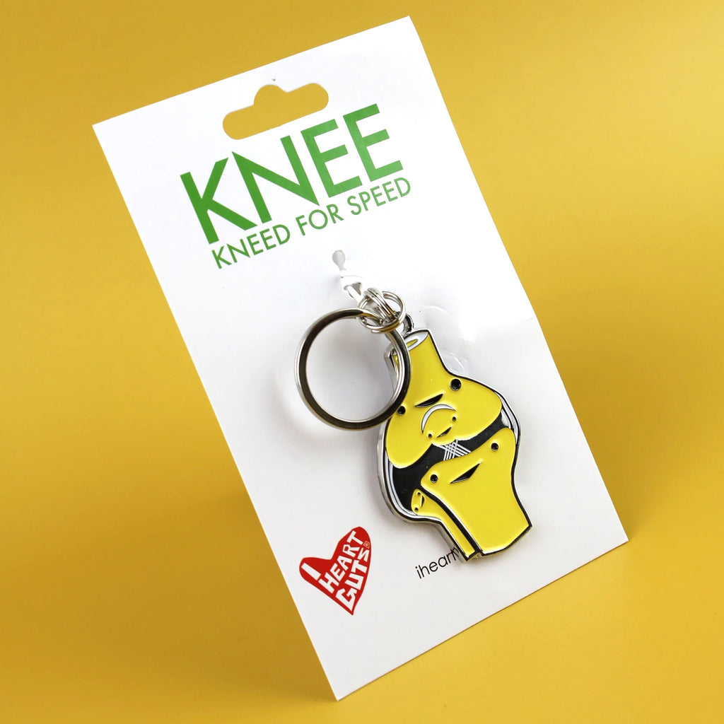 Knee Enamel Keychain packaging.