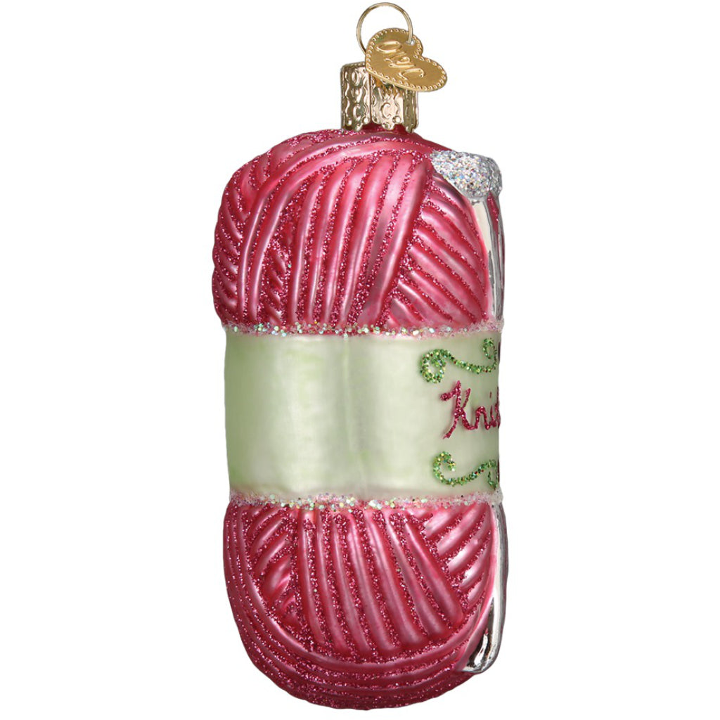 Knitting Yarn Ornament Side