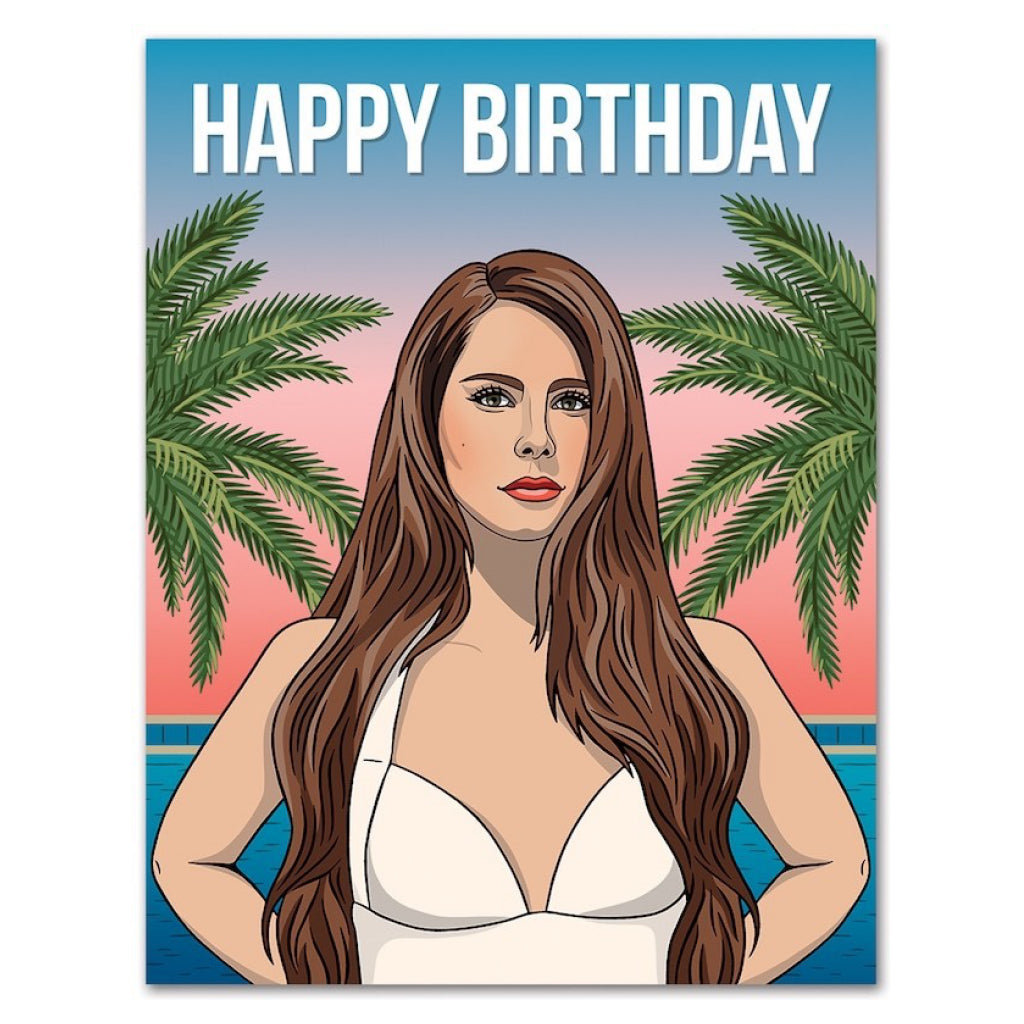 Lana Del Rey Birthday Card