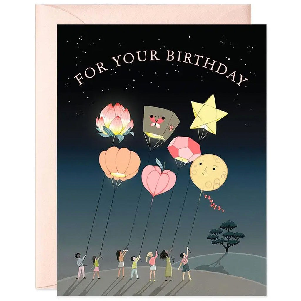 Lanterns Birthday Card.