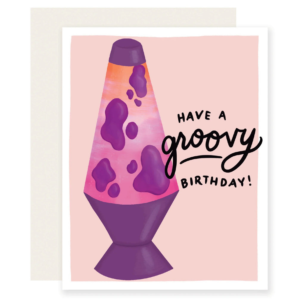 Lava Lamp Groovy Birthday Card.