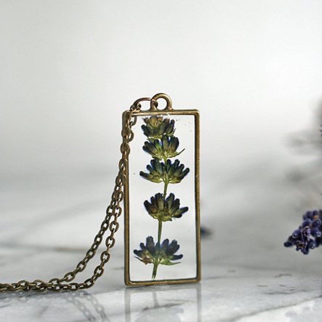 Lavender Pendant Necklace.