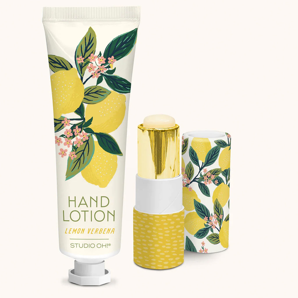 Lemon Tree Lip Balm & Hand Lotion Gift Set.