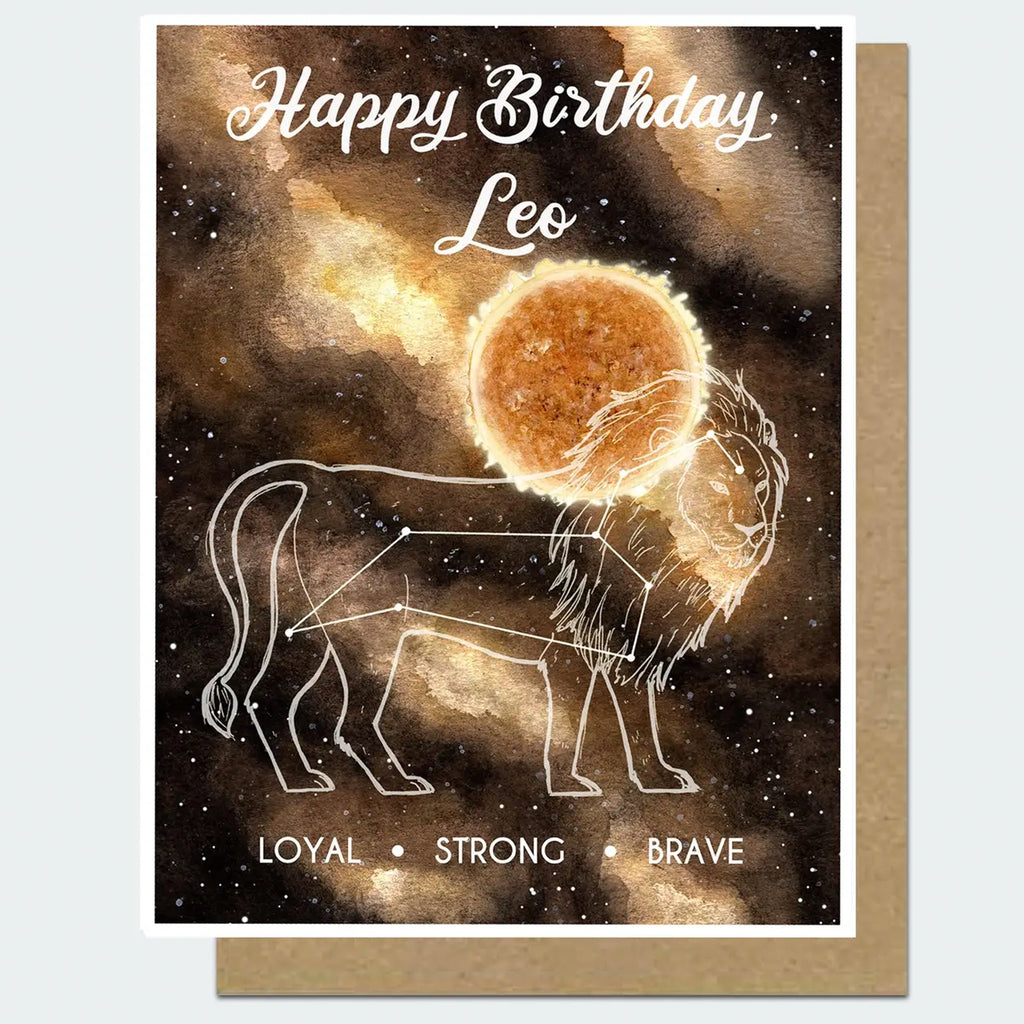 Leo Astrology Birthday Card.