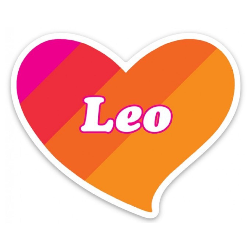 Leo Heart Sticker