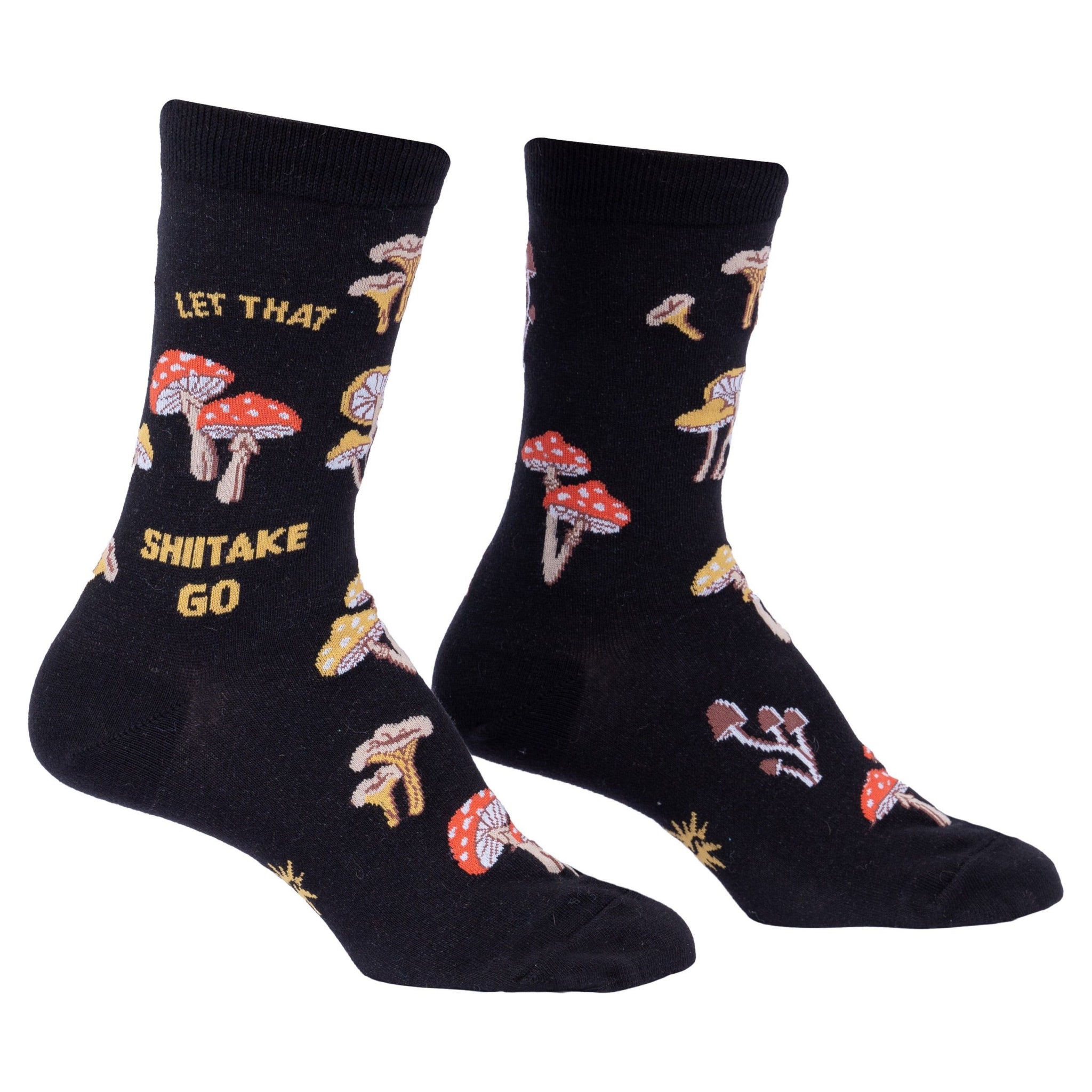 Task. Let Socks Let That Shiitake Go Women's Crew Socks | Sock It To Me – Outer Layer