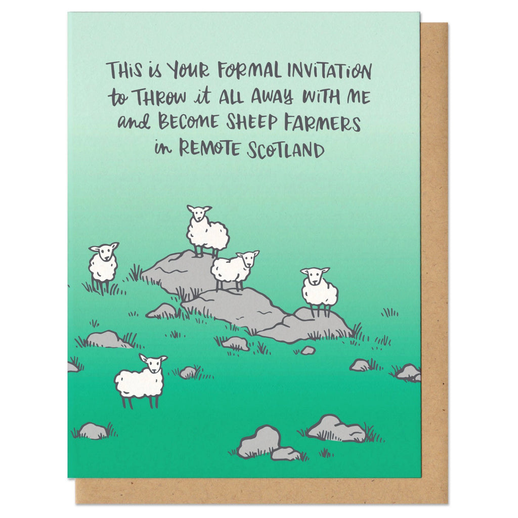 Lets Become Sheep Farmers In Scotland Card