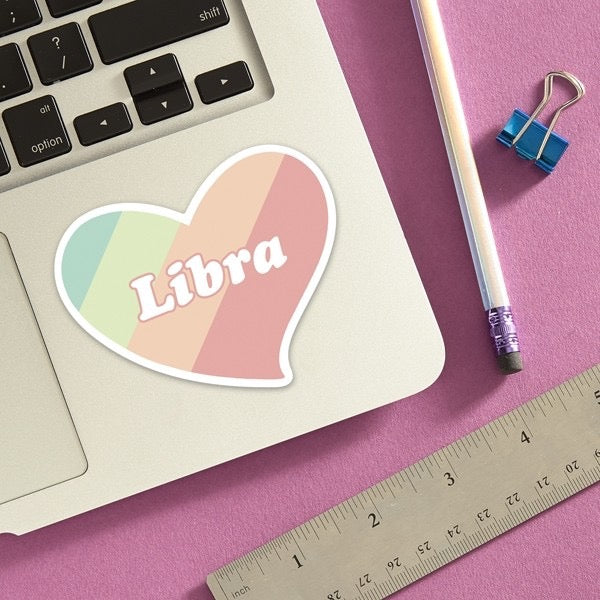 Libra Heart Sticker Lifestyle