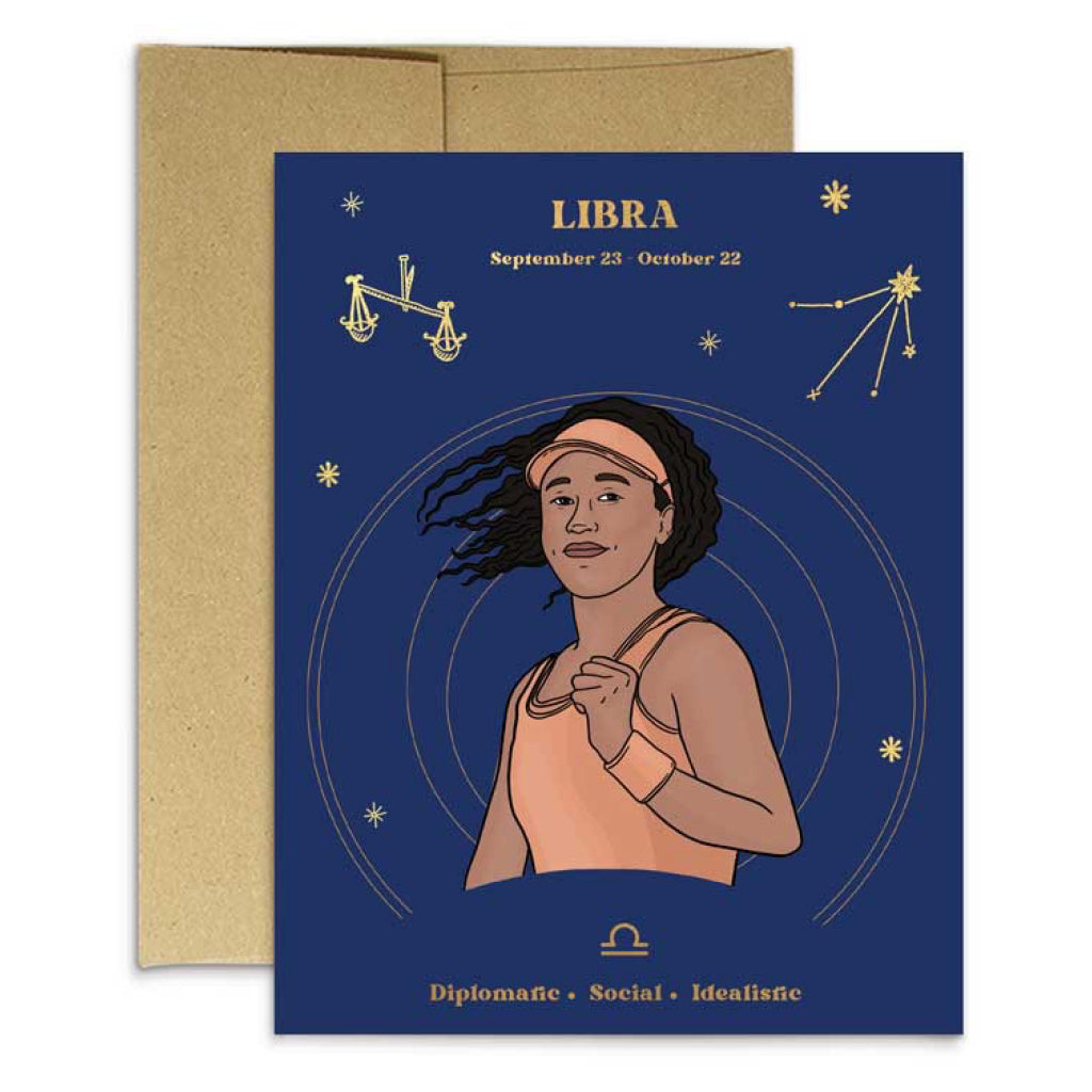 Libra Star Sign Pop Culture Zodiac Card
