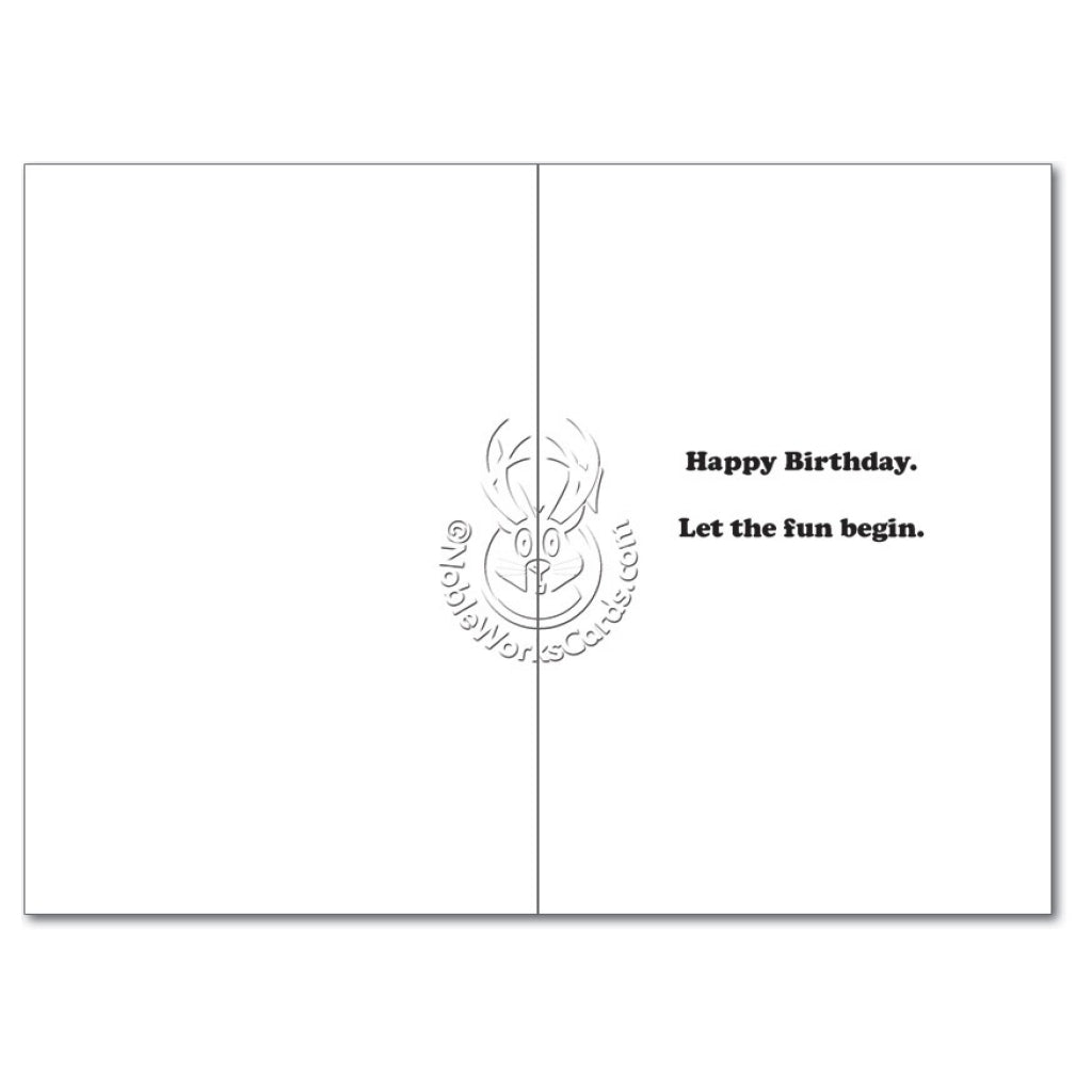 Life Begins At 40 Birthday Card inside.