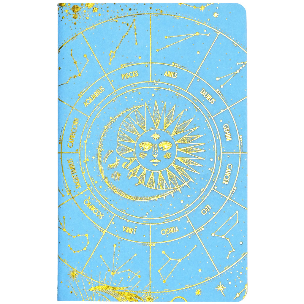 Light blue Celestial Jotter Notebooks.