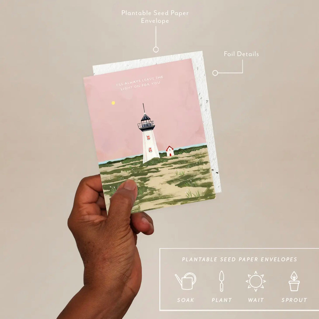 Lighthouse Plantable Card details.