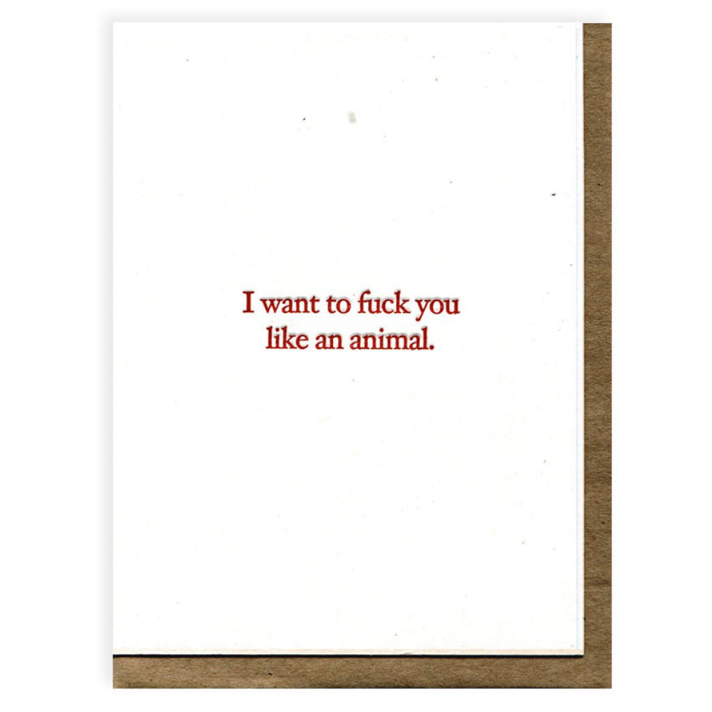 Like An Animal Card.