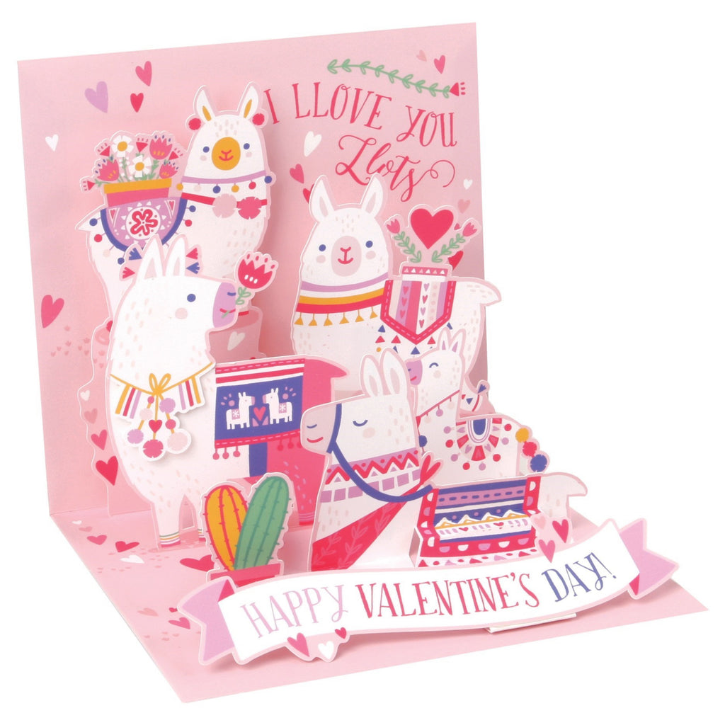 Llama Love Valentine Pop-Up Card