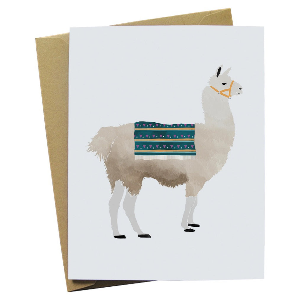 Llama With Blanket Card | Paper Wolf Design – Outer Layer