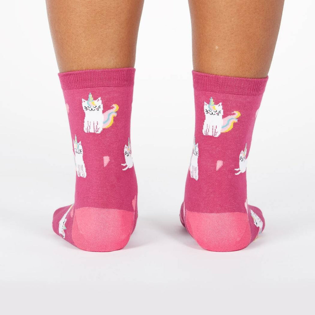 Look At Me Meow Womens Crew Socks Back