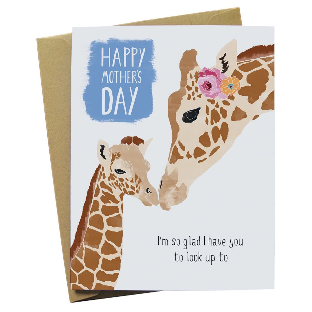 Look Up To You Giraffe Mothers Day Card