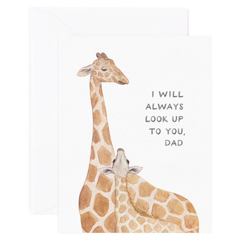 Look Up To You Giraffes Dad Card