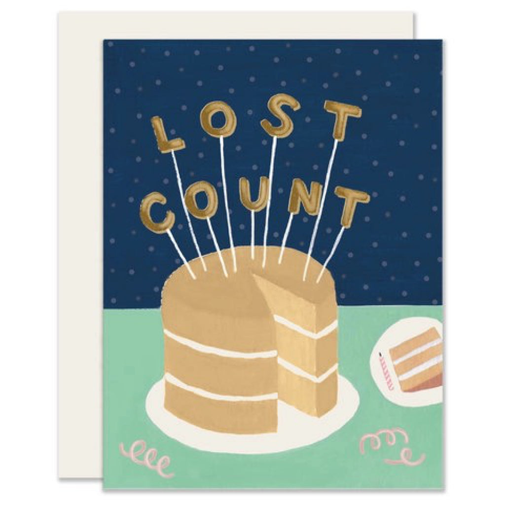 Lost Count Candles Birthday Card.