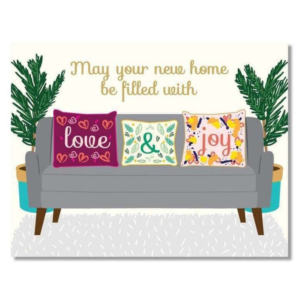 Love & Joy Pillows New Home Card.