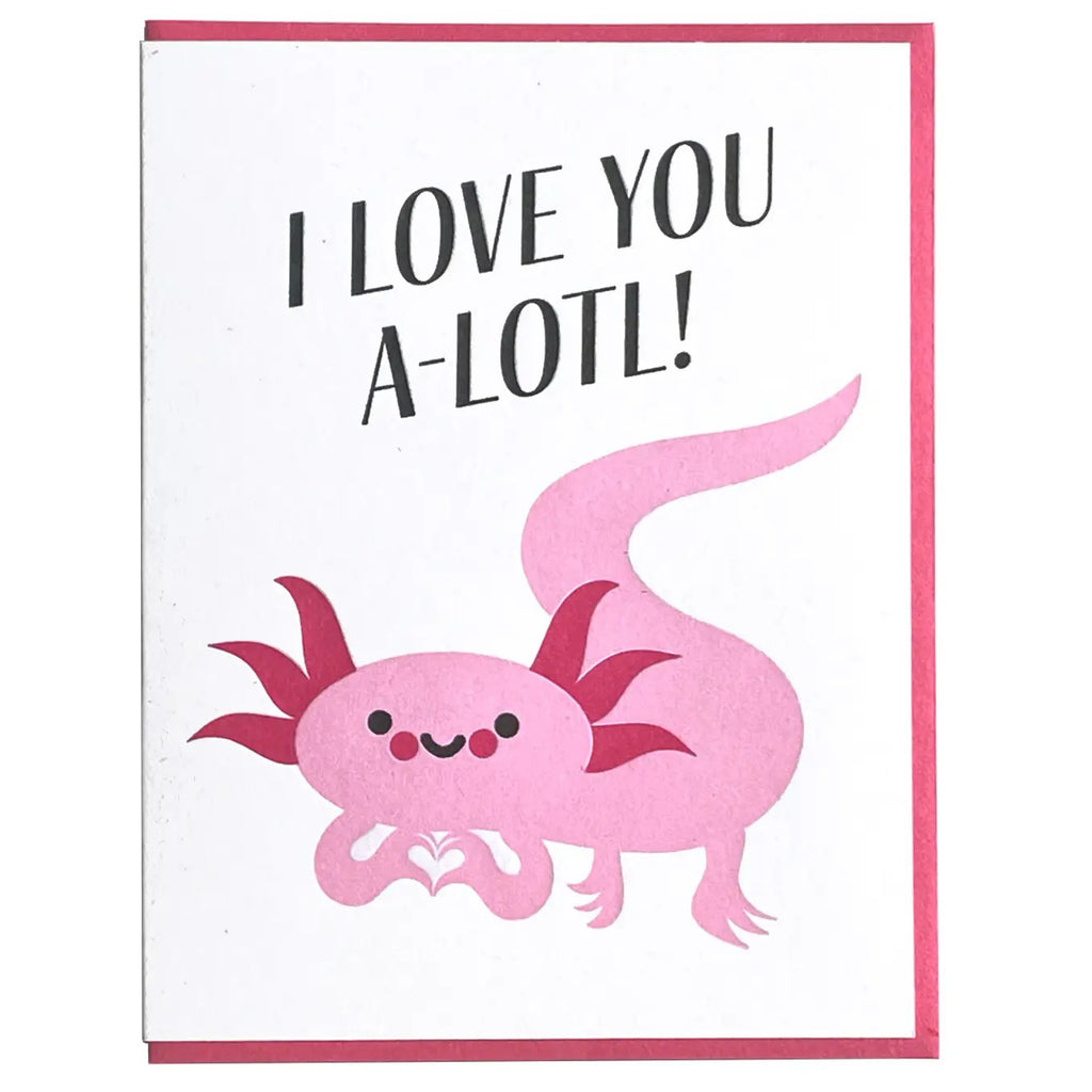 Love Axolotl Card.