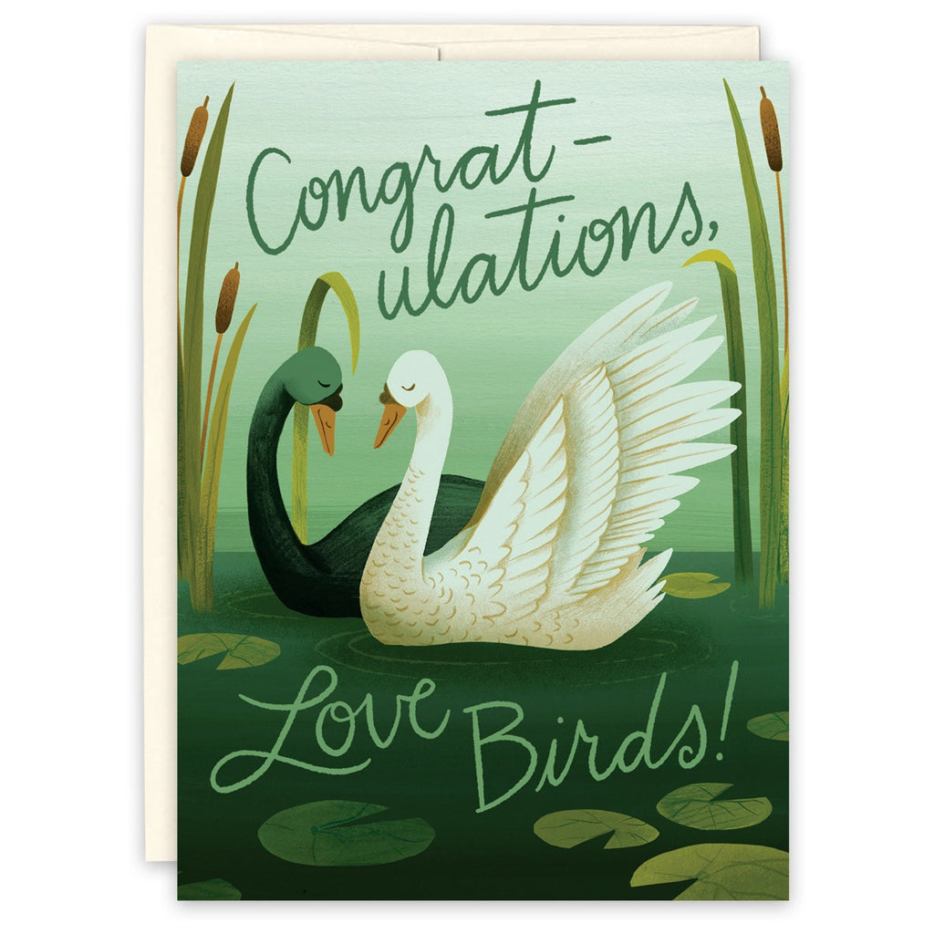 Love Birds Wedding Card.