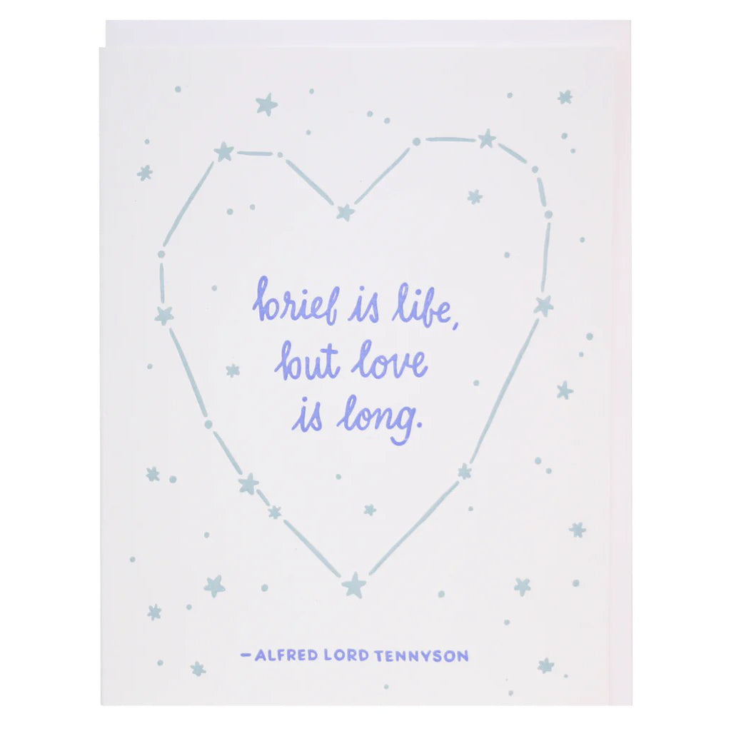 Love is Long Quote Sympathy Card.