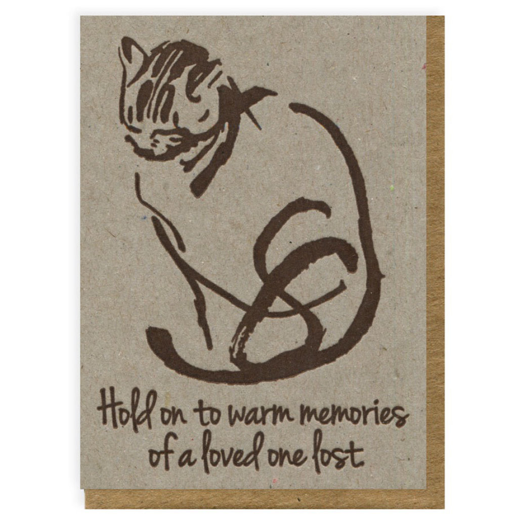 Love One Lost Cat Sympathy Card.