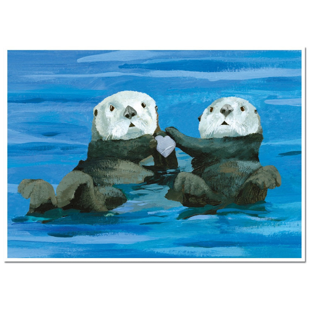 Love Otters Anniversary Card.