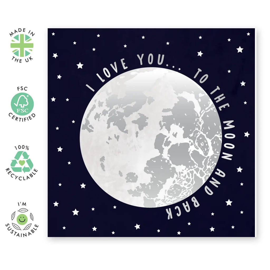Love You to the Moon & Back Card specs.