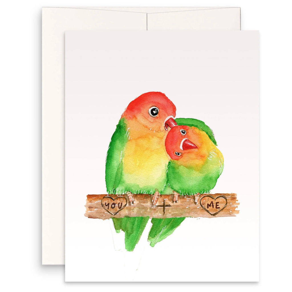 Lovebird You + Me Card.