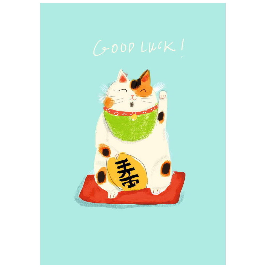 Lucky Cat Good Luck Card | ArtPress – Outer Layer