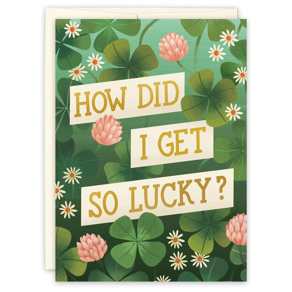 Lucky In Love Anniversary Card.
