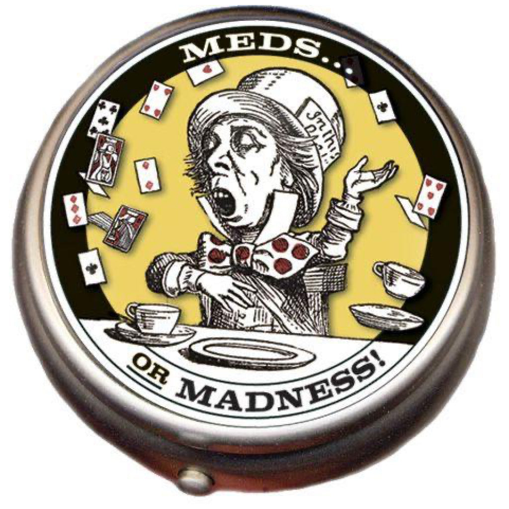 Mad Hatter Pill Box.