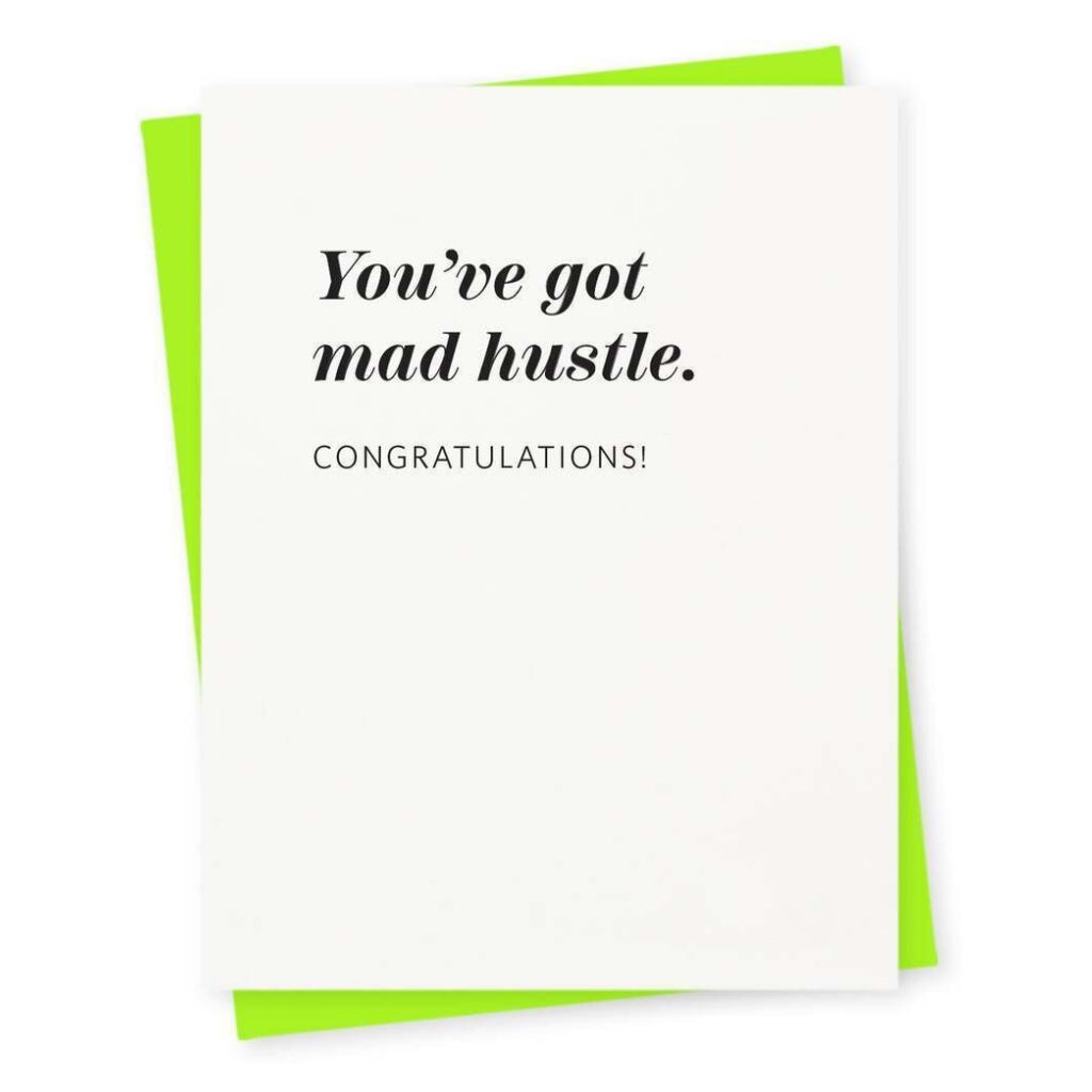 Mad Hustle Congratulations Card.