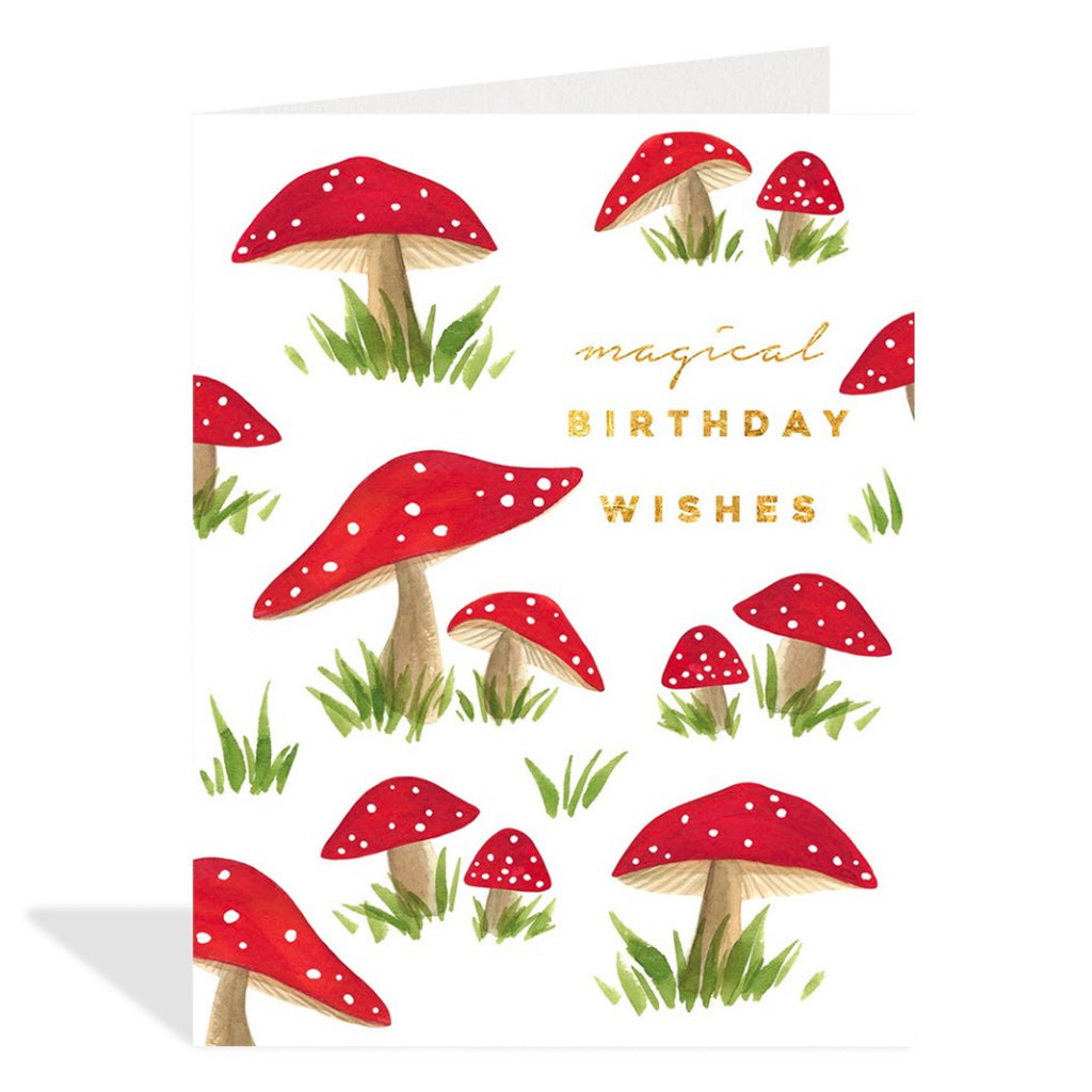 Magical Birthday Wishes Mushrooms Card