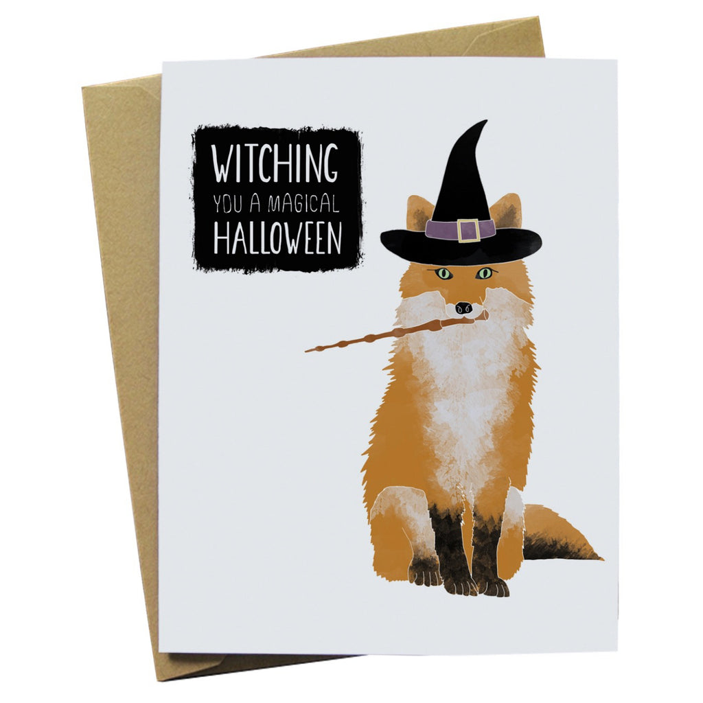Magical Halloween Fox Card