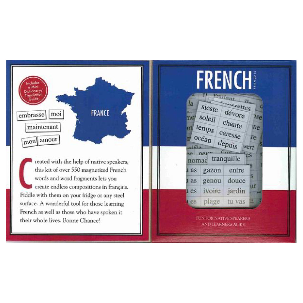 Magnetic Poetry French Kit Open
