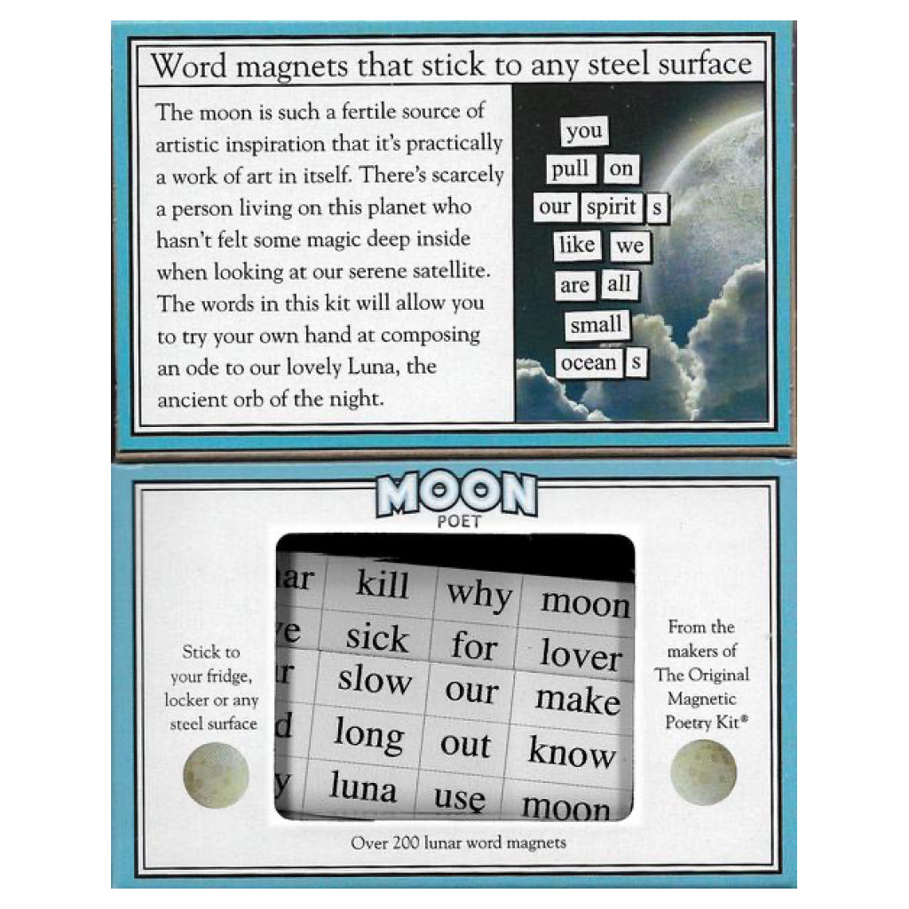 Magnetic Poetry Moon Poet Open