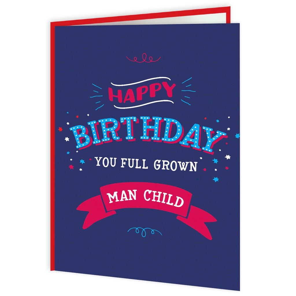 Man Child Birthday Card.
