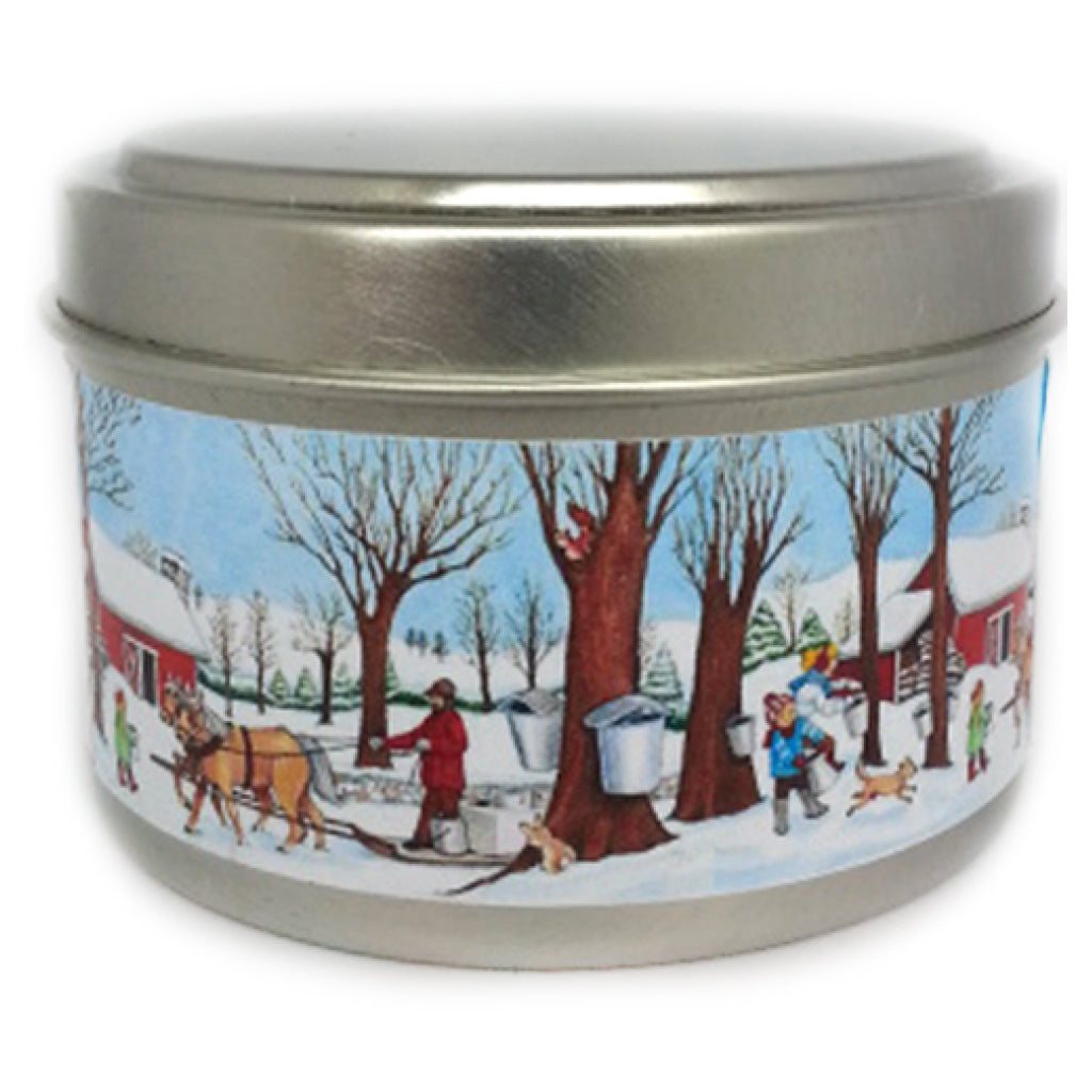 Maple Syrup Travel Tin Candle Closed