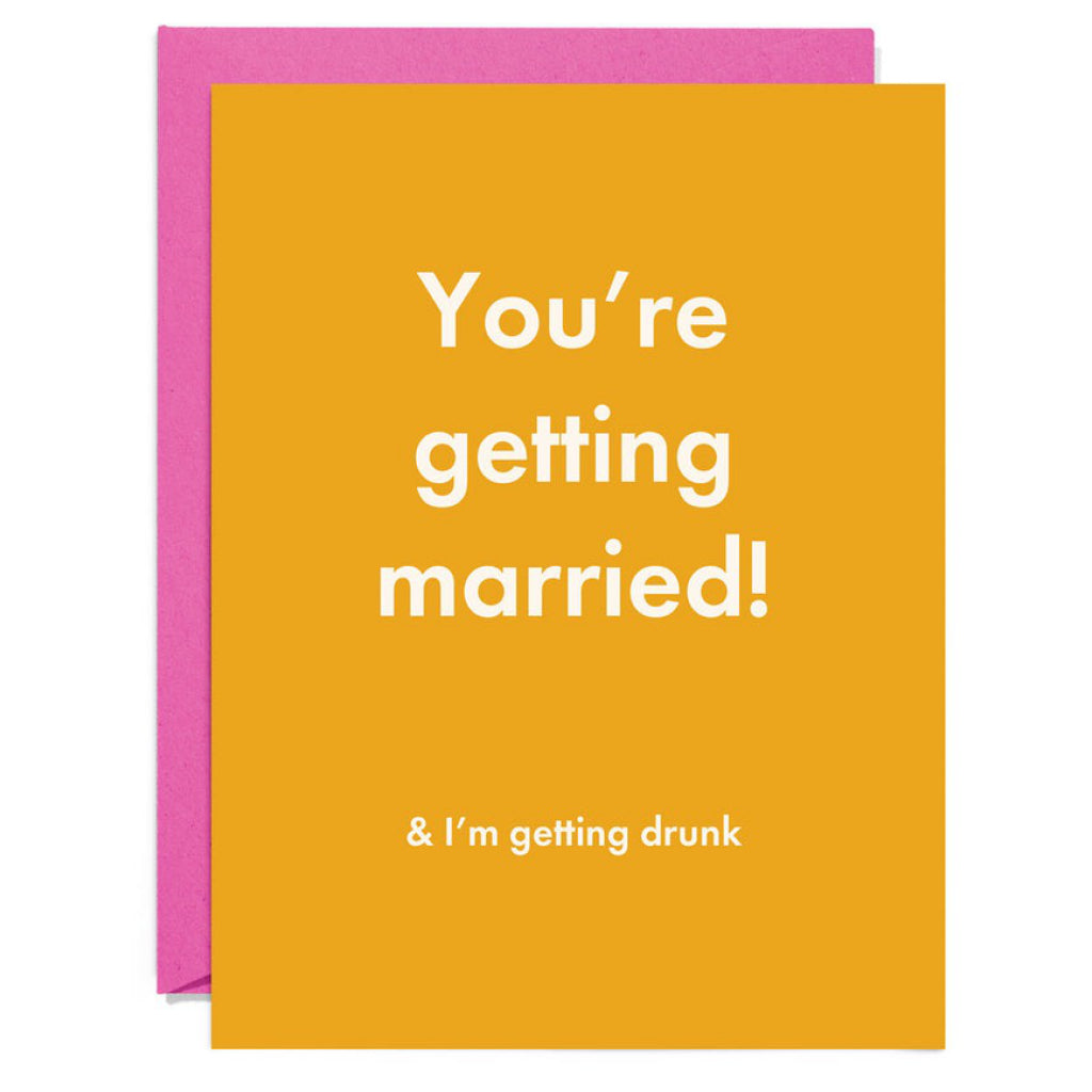 Married And Drunk Wedding Card