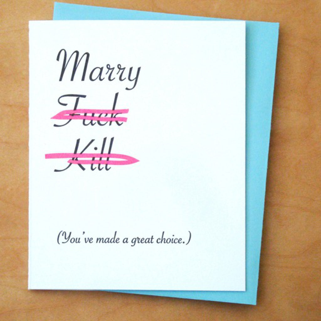 Marry Fuck Kill Card